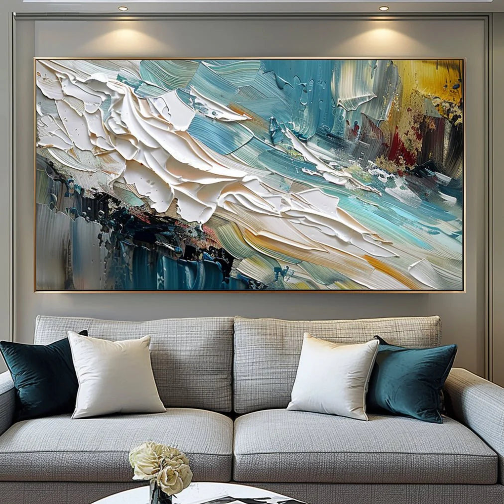 Plaster Wall Art "Waves of Passion"