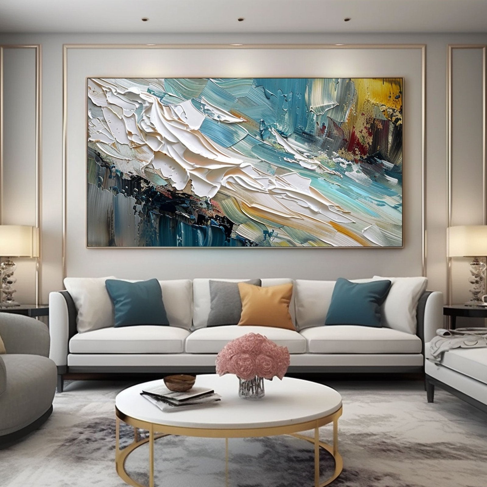 Plaster Wall Art "Waves of Passion"