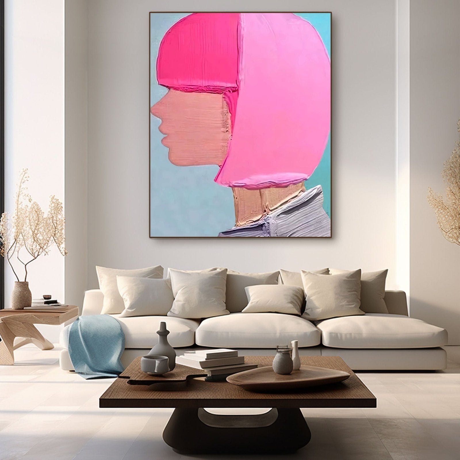 Textured Painting "Neon Muse"