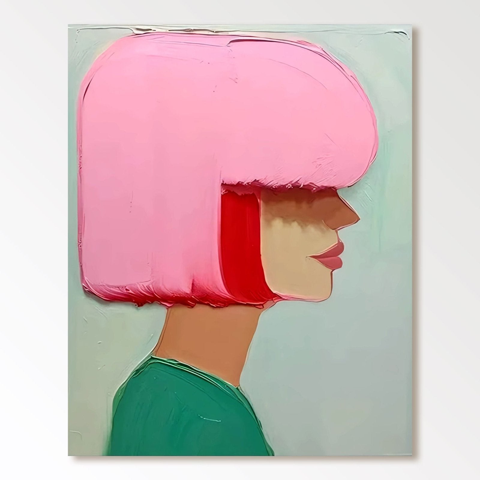 Textured Painting "Rosy Contemplation"