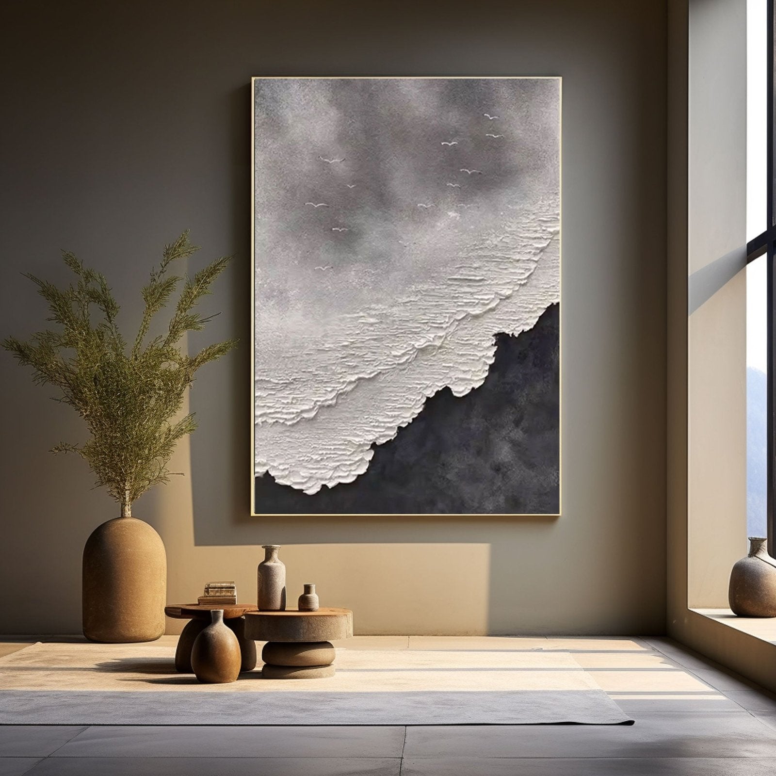 Textured Painting "Storm's Whisper"