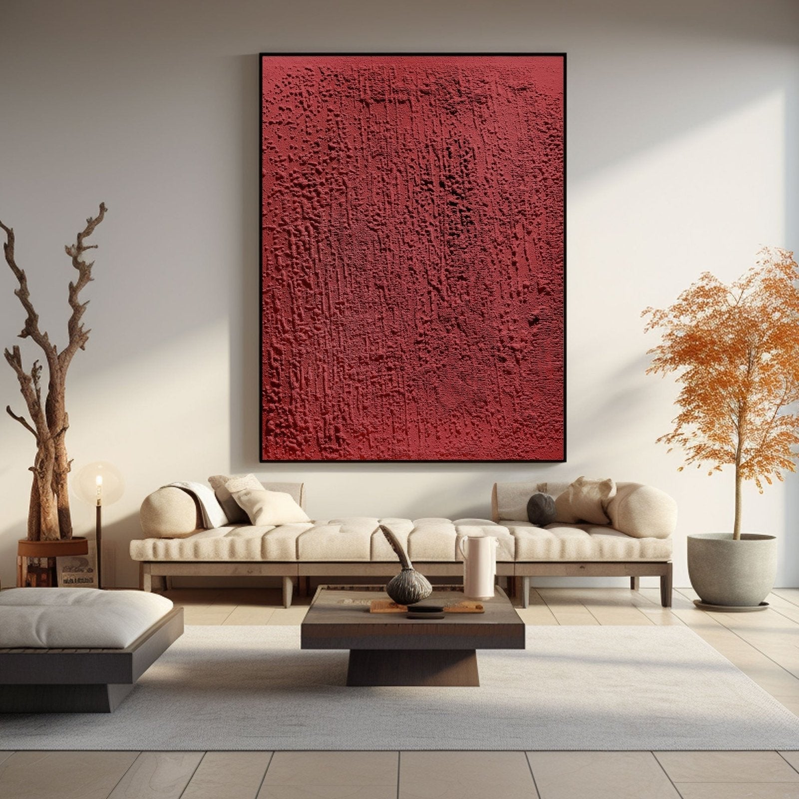 Wabi Sabi Painting "Feu Intérieur“