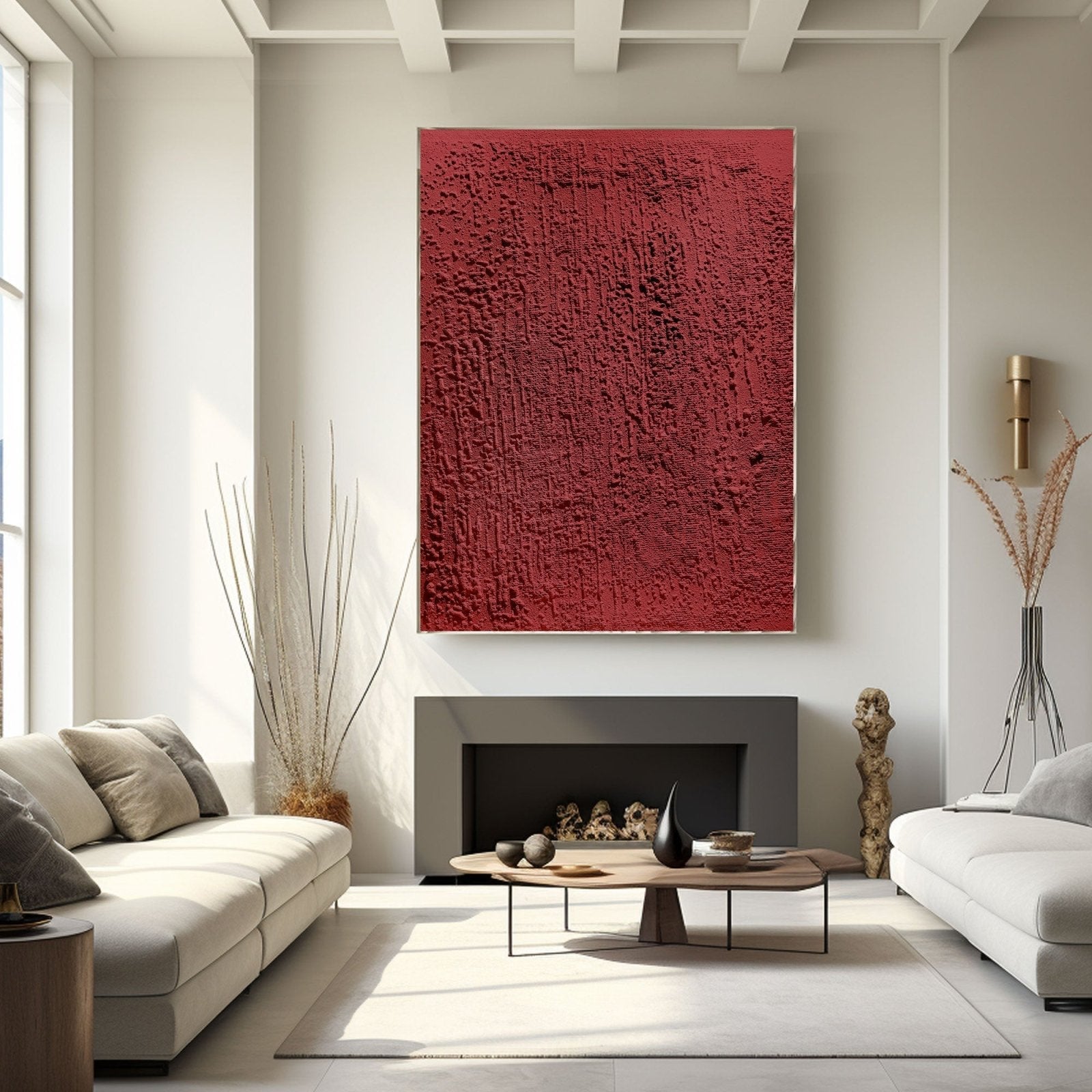 Wabi Sabi Painting "Feu Intérieur“