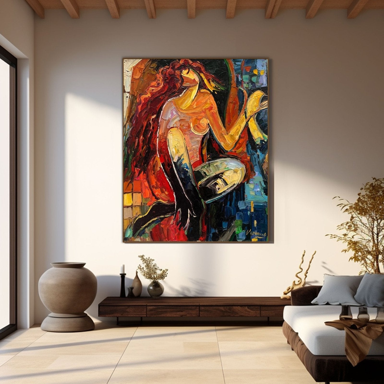 Wabi Sabi Painting "Fuego Libre“