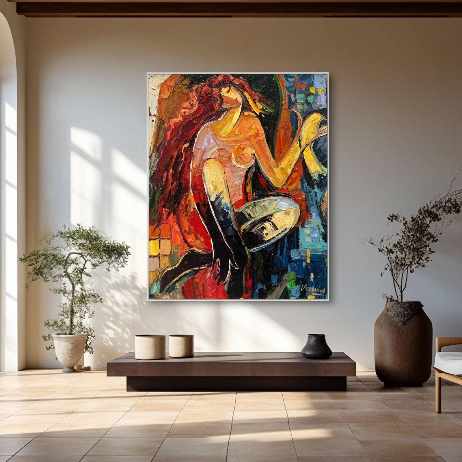 Wabi Sabi Painting "Fuego Libre“