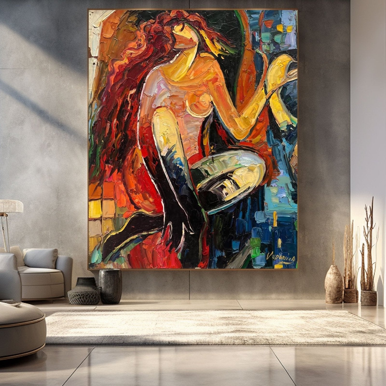 Wabi Sabi Painting "Fuego Libre“