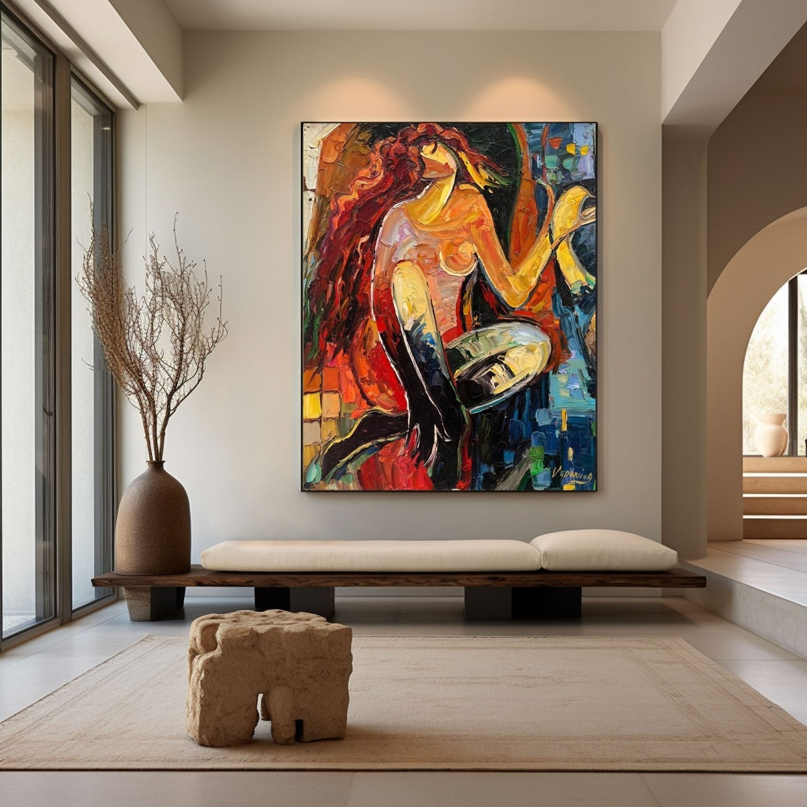 Wabi Sabi Painting "Fuego Libre“