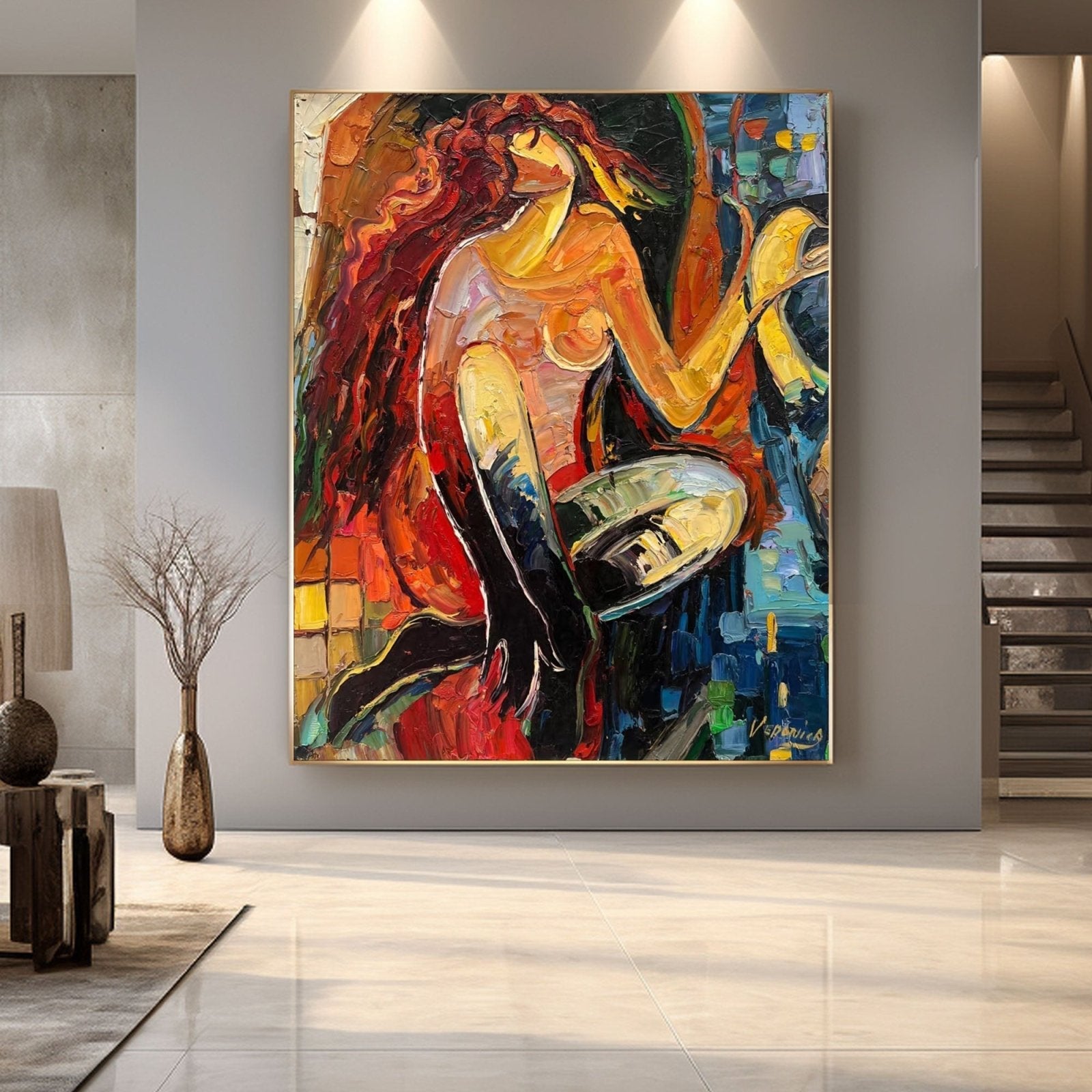 Wabi Sabi Painting "Fuego Libre“