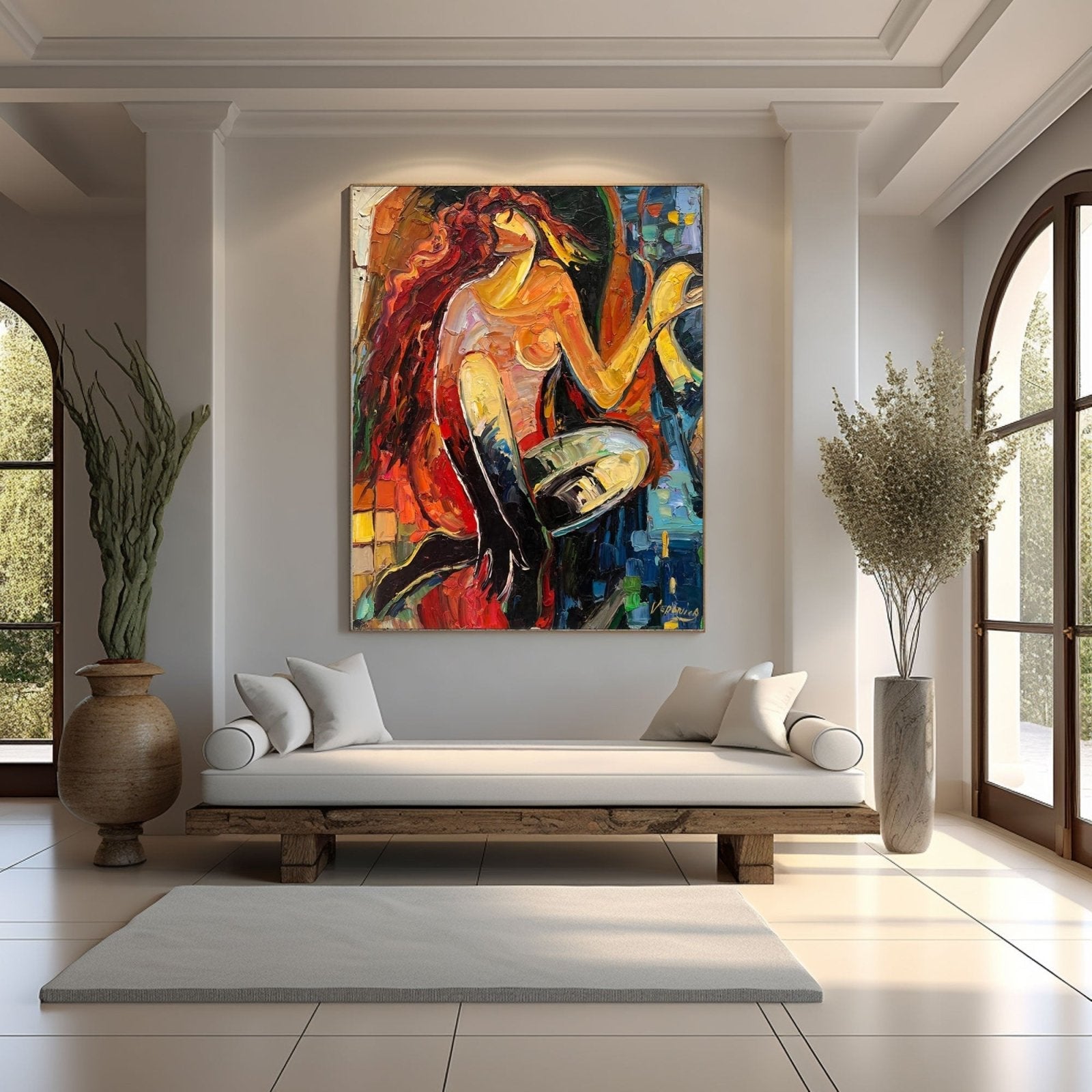 Wabi Sabi Painting "Fuego Libre“