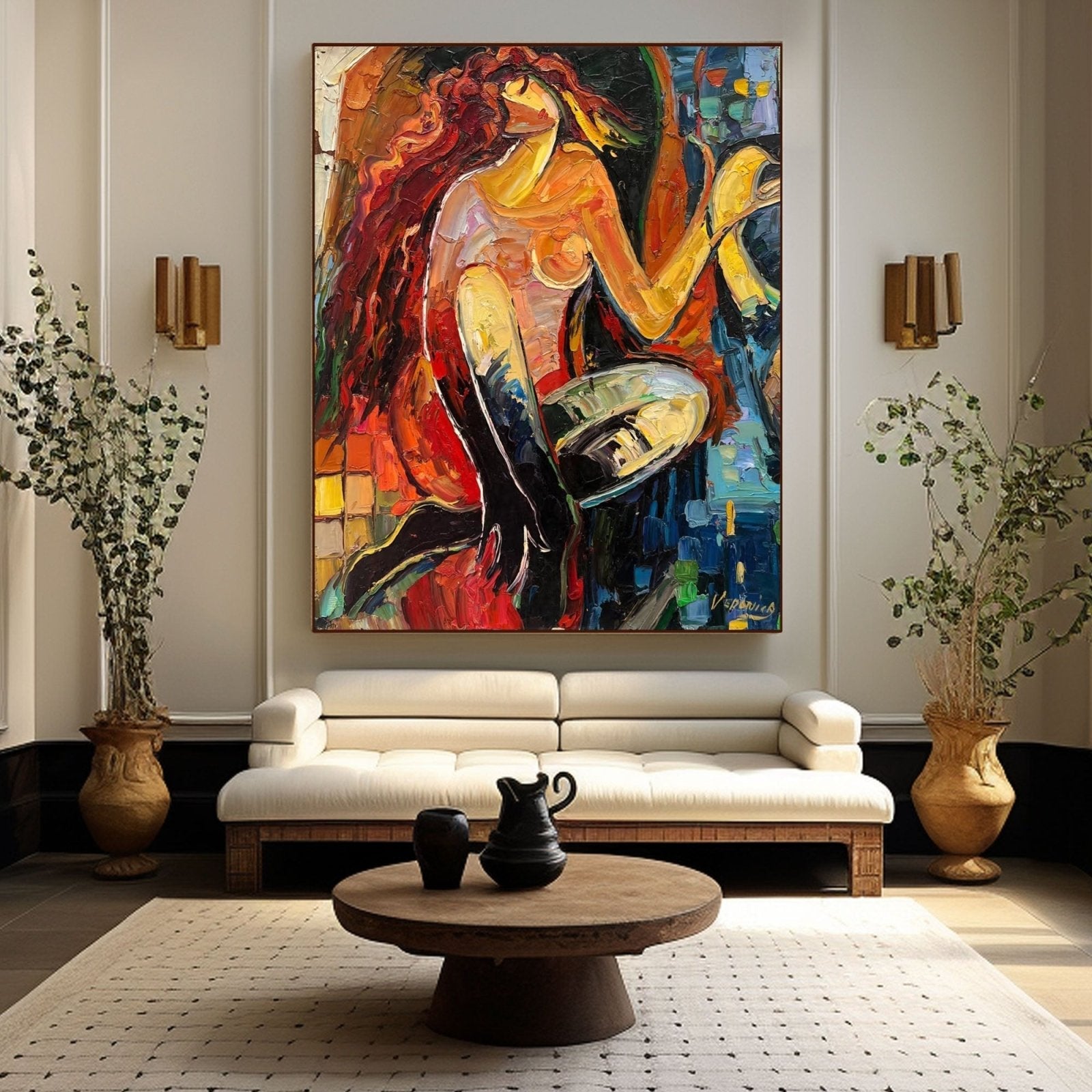 Wabi Sabi Painting "Fuego Libre“