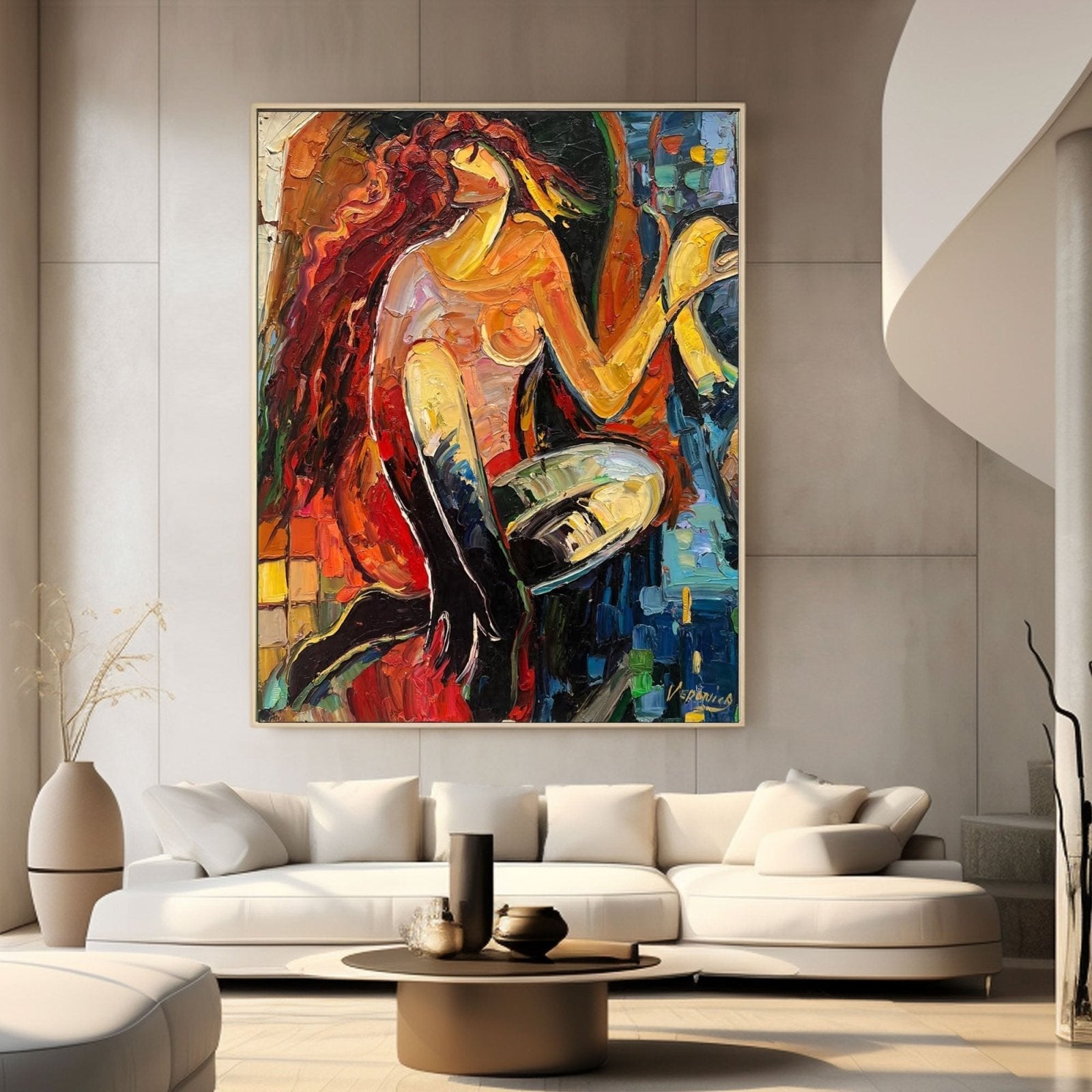 Wabi Sabi Painting "Fuego Libre“