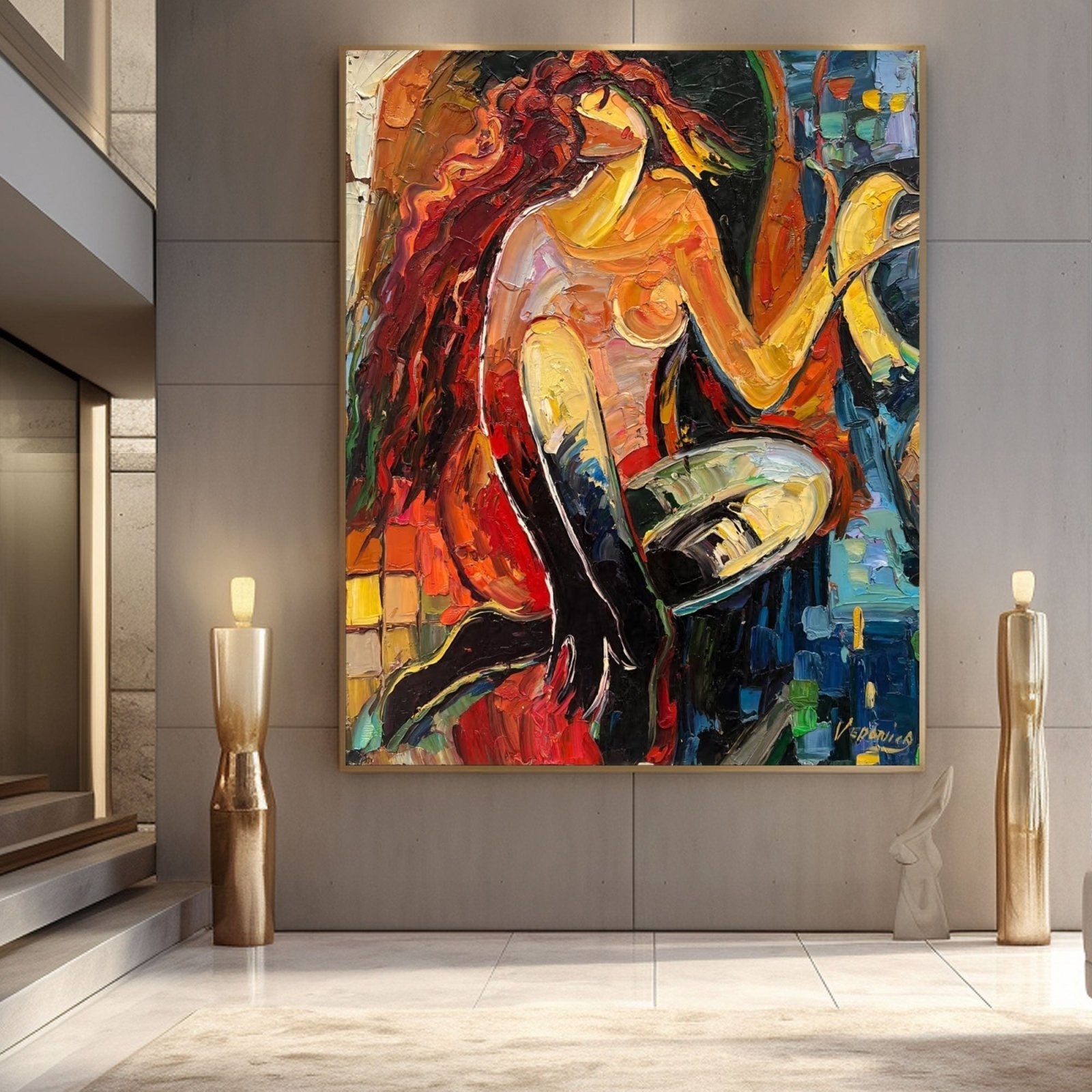 Wabi Sabi Painting "Fuego Libre“