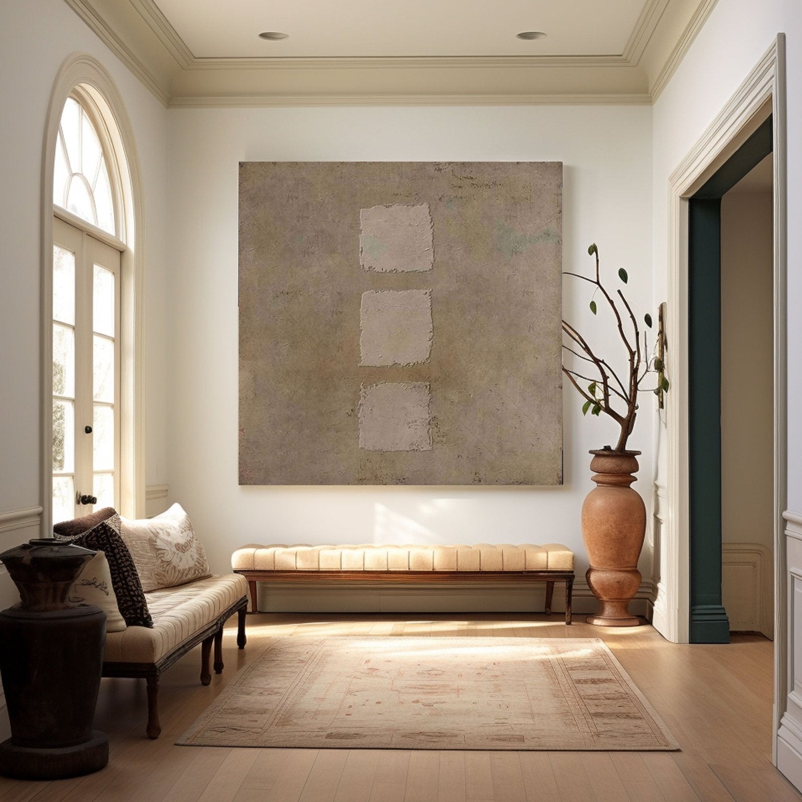 Wabi Sabi Painting "Harmony Trio"
