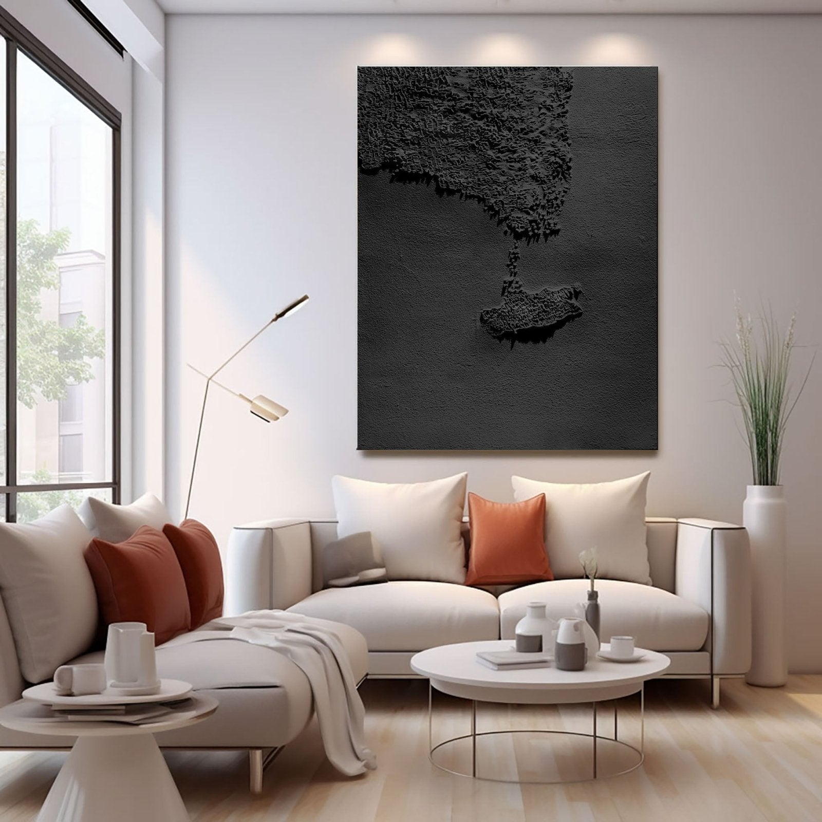 Wabi Sabi Painting "Schaduw Stad“