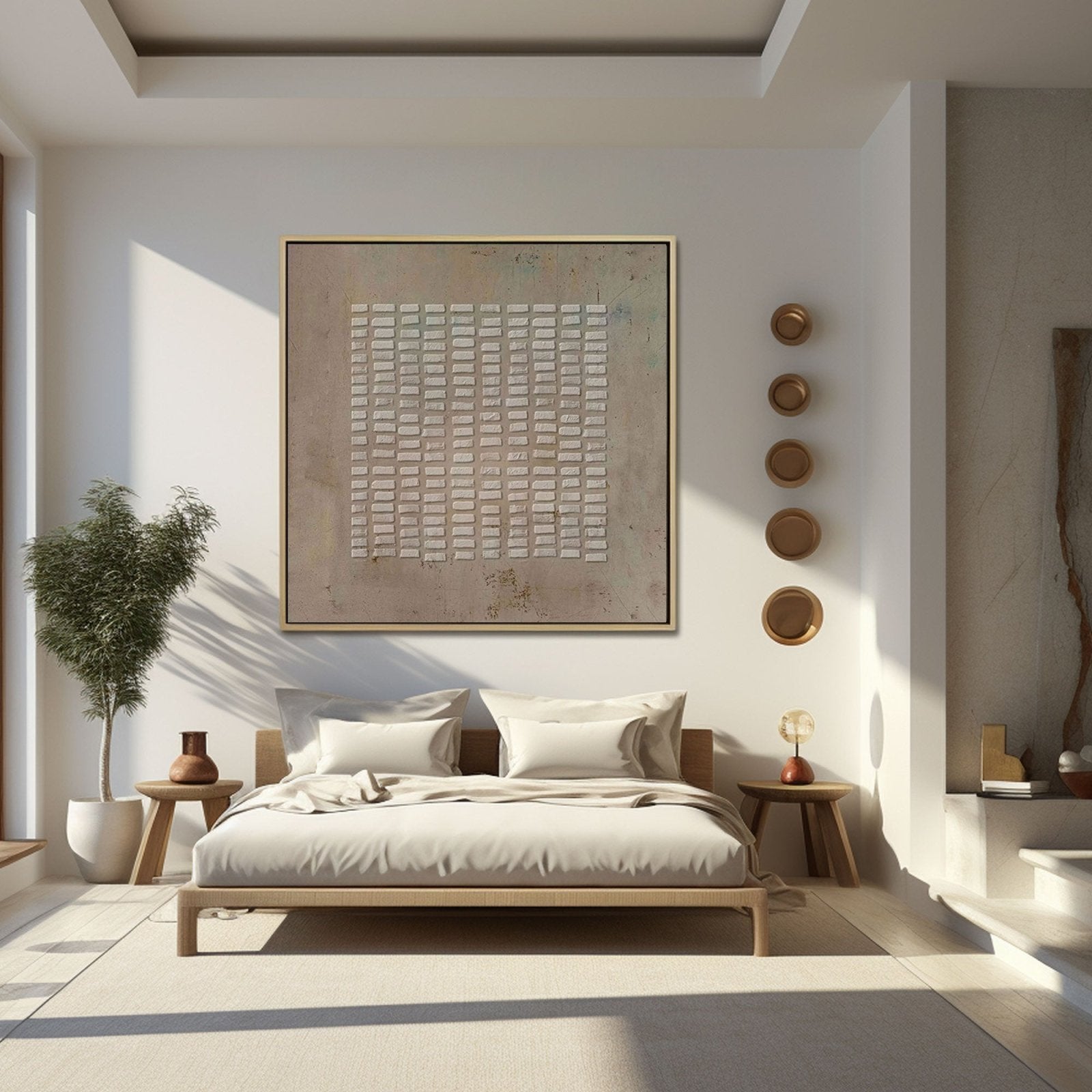 Wabi Sabi Painting "Structured Serenity"