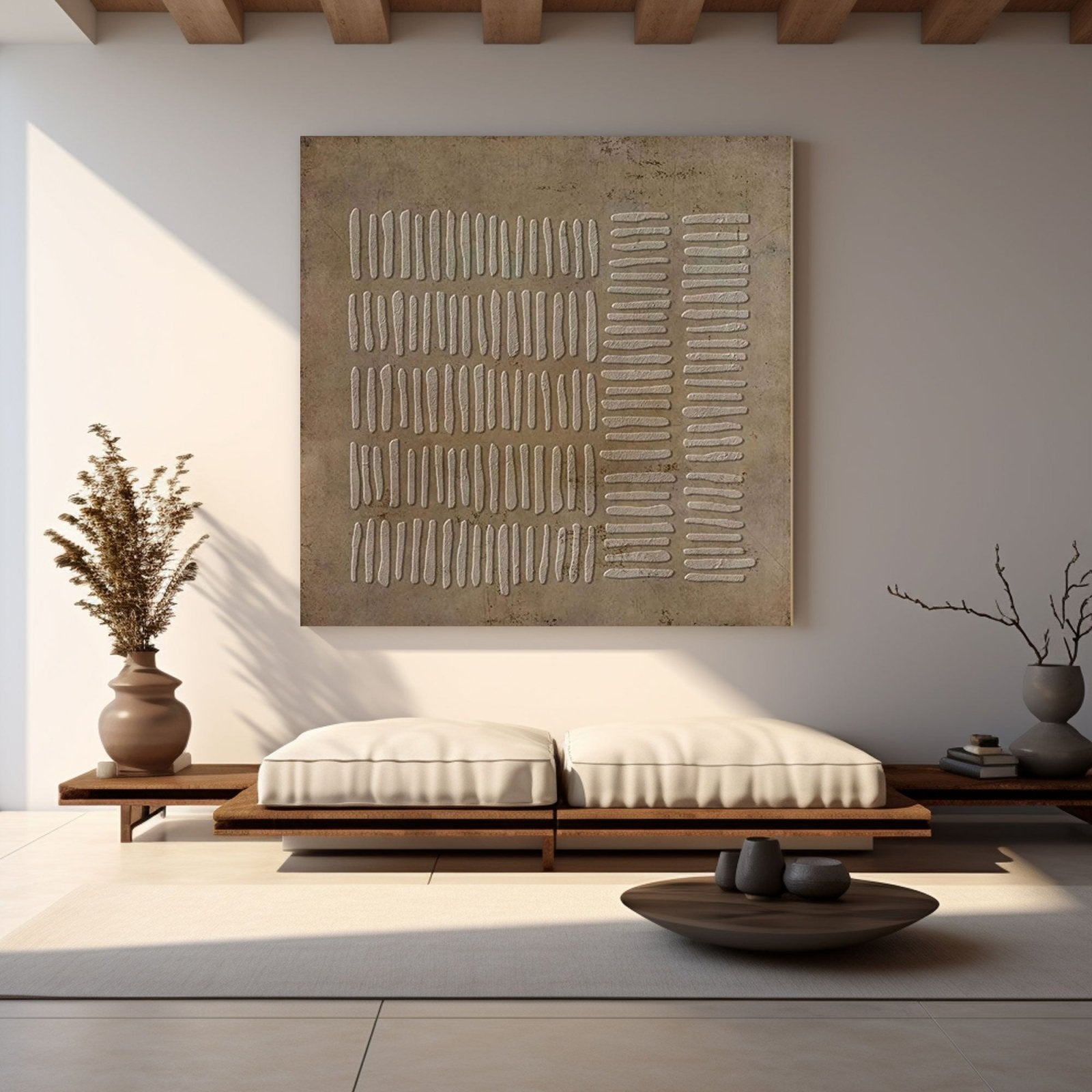 Wabi Sabi Painting "Whispered Patterns"