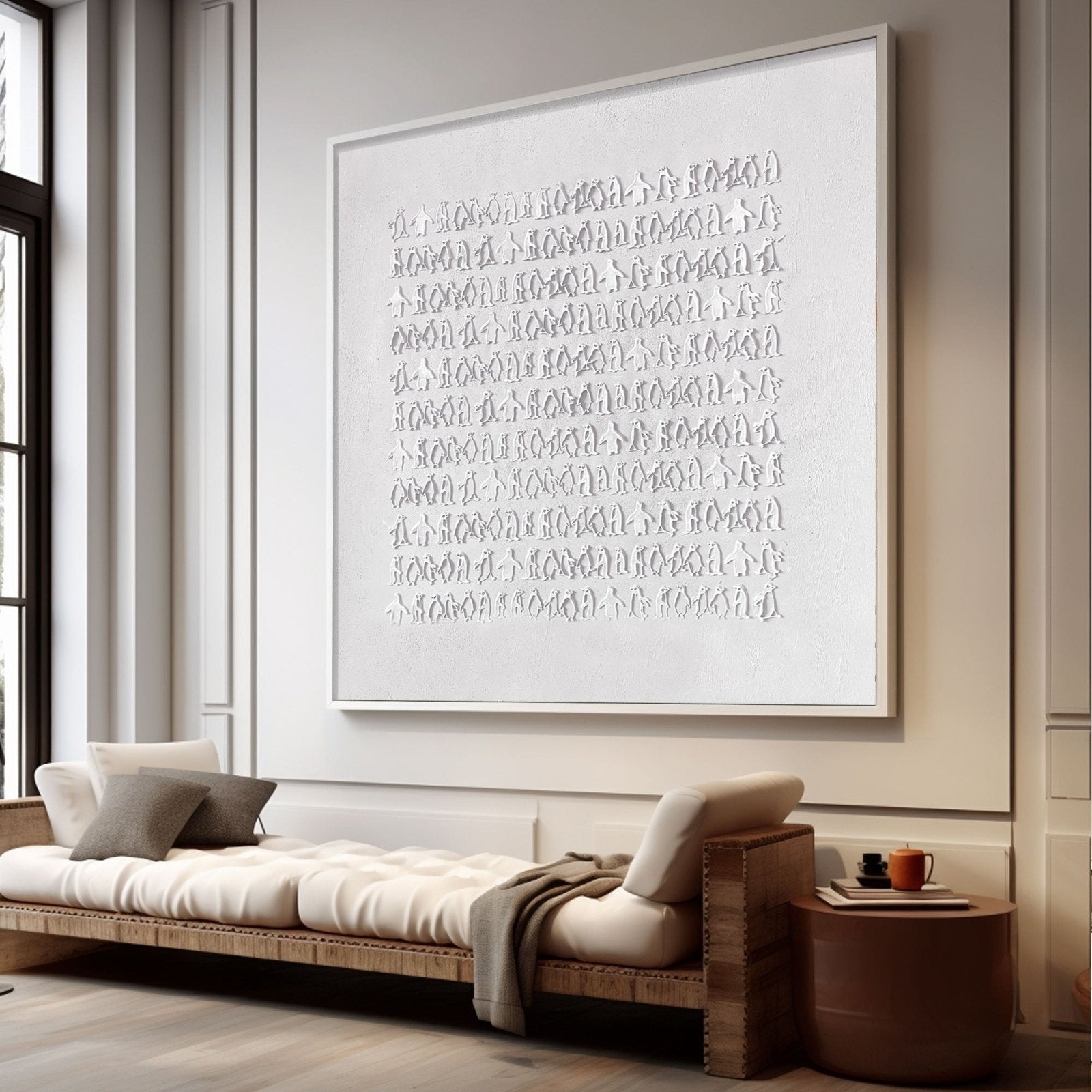 Wabi Sabi Painting "Witte Schaduw”