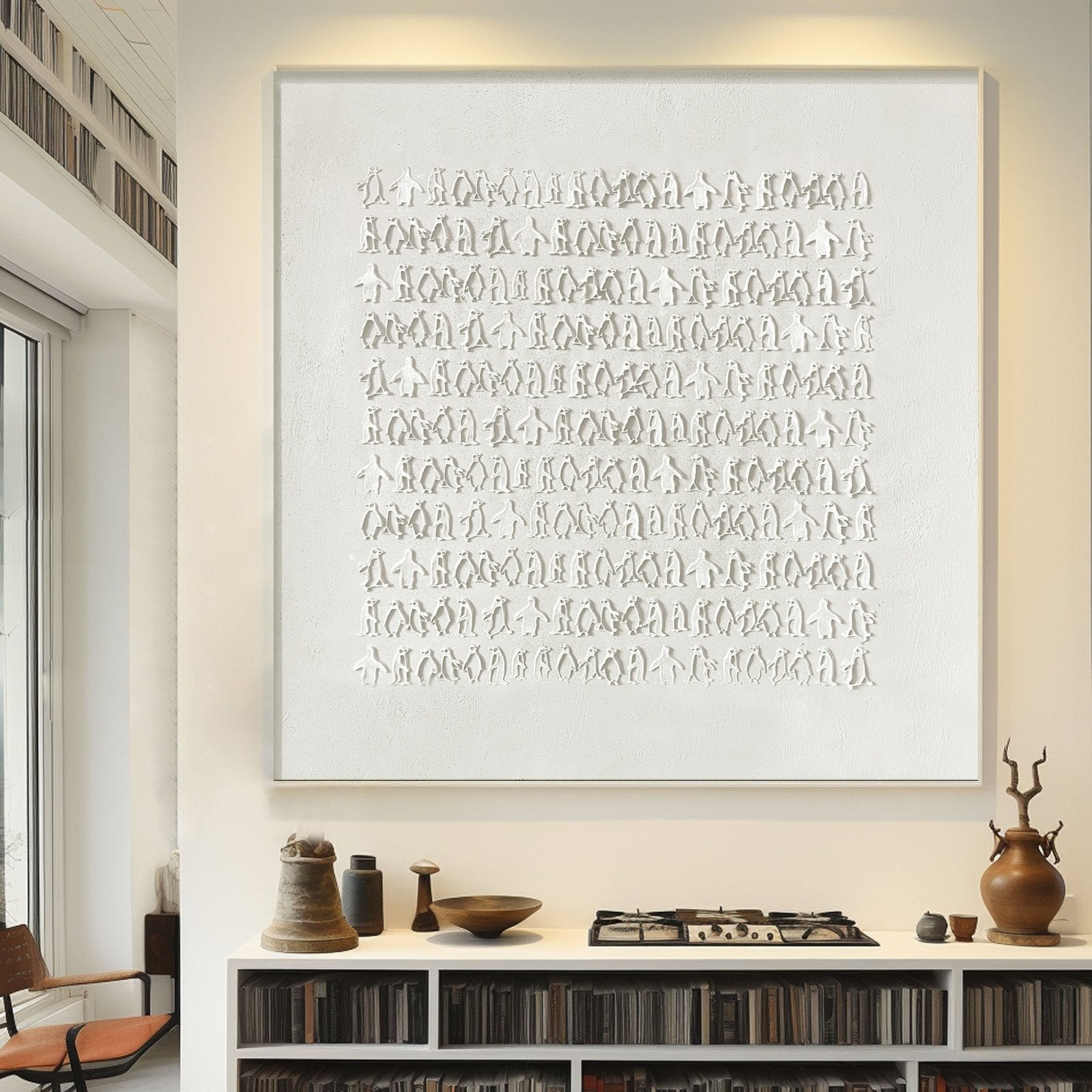 Wabi Sabi Painting "Witte Schaduw”